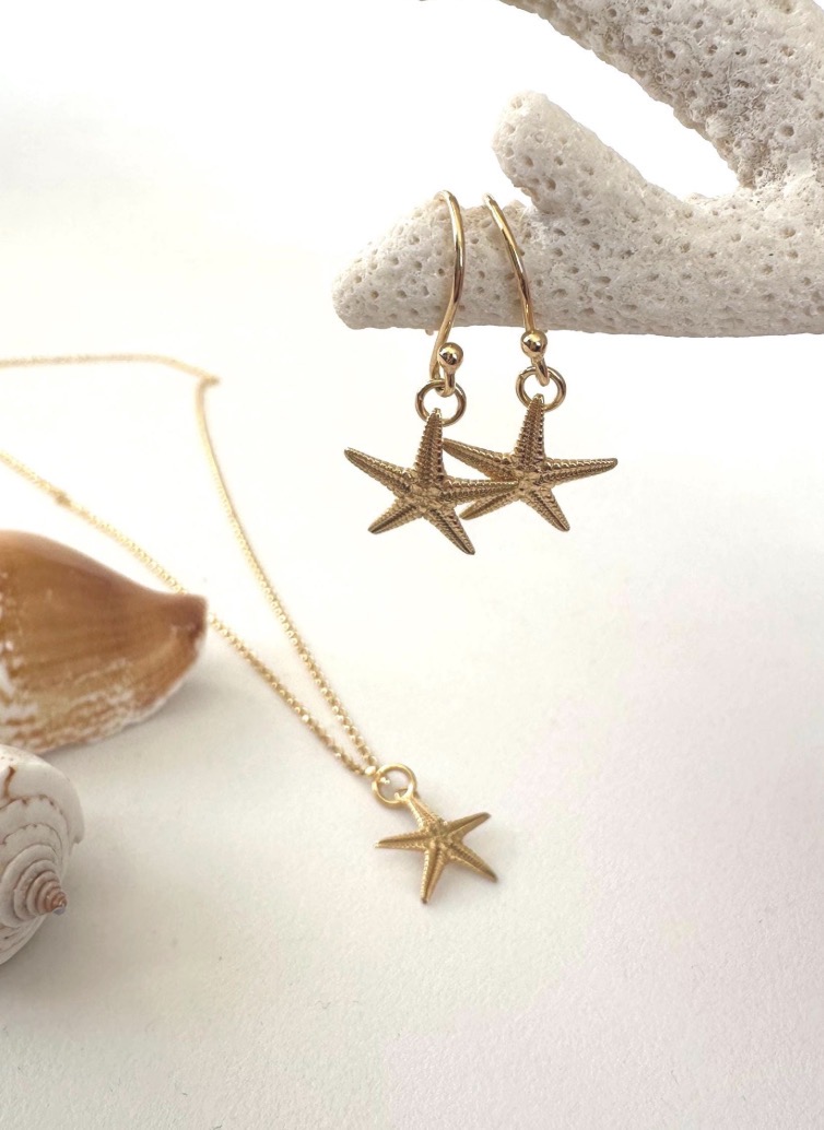Gold Vermeil Starfish Earrings